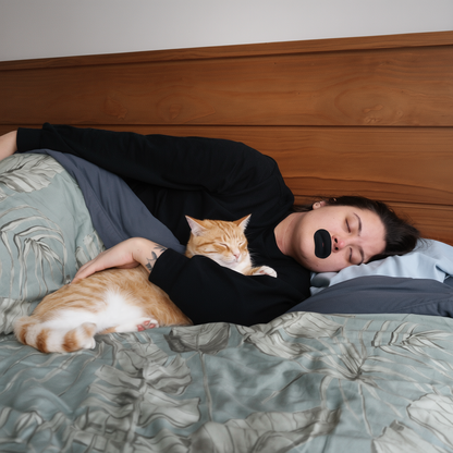 Oval Mouth Tape | Light Blue / Black | 7 or 35-Night Pack