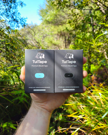 Oval Mouth Tape | Light Blue / Black | 7 or 35-Night Pack