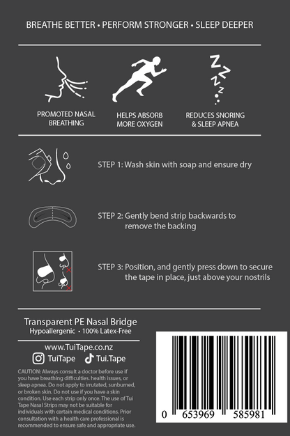 Transparent Nasal Breathing Strips | 7 or 35-Pack