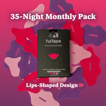 Lips-Shaped Mouth Tape 35-Night Monthly Pack Banner